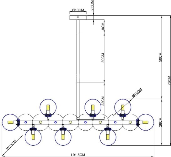 Потолочная люстра Arte Lamp A3988SP-16AB