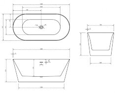 Акриловая ванна ABBER AB9222-1.5
