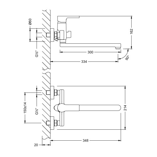 Смеситель Lemark Aura LM0651CH универсальный