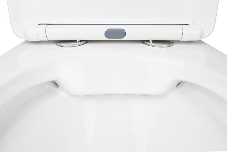 Унитаз-компакт Azario FRETTA SQUARE 650х340х790, безободковый с бачком и сиденьем микролифт, сливной