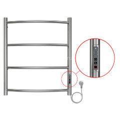 Полотенцесушитель электрический AZARIO VERONA 500/600 4 секции, диммер справа, хром (AZ04856)