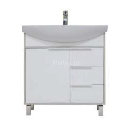 Тумба под раковину AQUATON РИКО 80 напольная, Белый/Ясень Фабрик (1A215401RIB90)