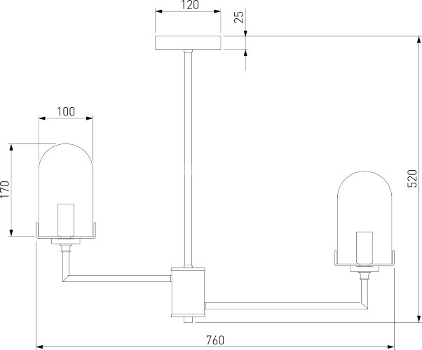 Потолочная люстра Eurosvet 60156/8 хром