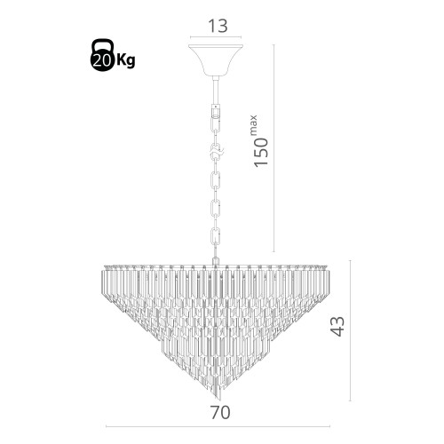 Подвесная люстра Arte Lamp 1683/01 LM-10