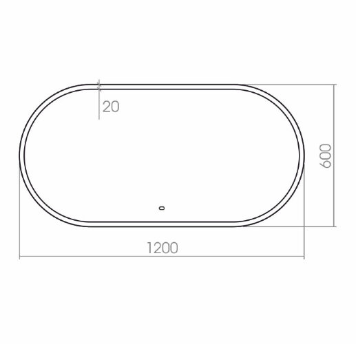 Зеркало AZARIO Виола 600х1200 c подсветкой и диммером, сенсорный выключатель (ФР-00001528)