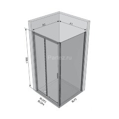 Неподвижная душевая стенка Ravak BLPS-90, профиль хром, стекло прозрачное