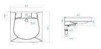 Раковина Santek "Пилот -60" 600х600, белая (1.WH30.1.971)