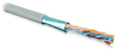Кабель витая пара F/UTP кат.5E 4х2х24AWG solid PVC FUTP4-C5E-S24-IN-PVC-GY-305 сер. (м) Hyperline 42