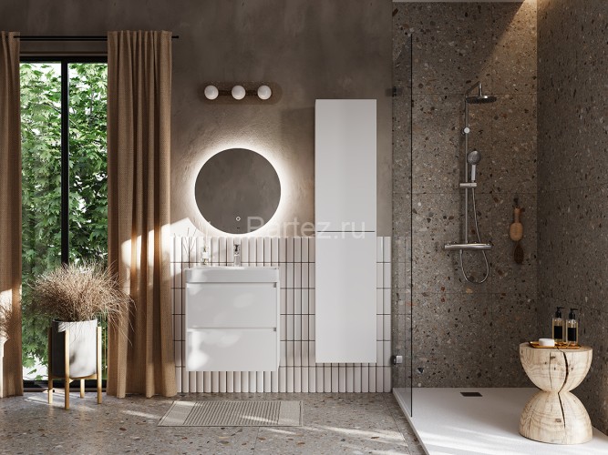 Тумба под раковину Roca Ona 600 подвесная, 2 ящика, белый матовый (A857613509)