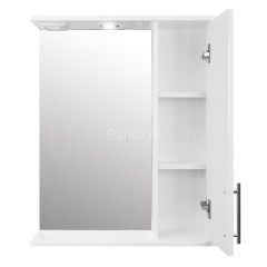 Зеркало-шкаф Loranto Karina 60 600х745х170 подвесной, с подсветкой, правосторонний, белый (CS0008650