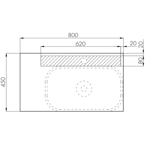 Столешница под раковину Aquaton Мишель 80 с панелью, дуб Рустикальный (1A277003MIDR0)