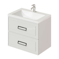 Комплект тумба Итана Pino 75 (744х474х640) подвесная, с раковиной Alisa 75, керамик (CS00090017)