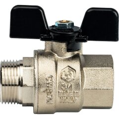 Кран шаровой полнопроходной ВР/НР бабочка 3/4&quot; Stout
