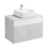 Тумба под раковину AQUATON Марбл 80 800х460х530 подвесная, Слэйт/Белый матовый (1A276201MH4C0)