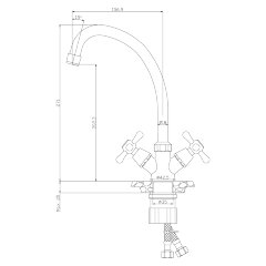 Смеситель Rossinka Y02-71U для кухни