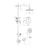 Смеситель Lemark Bronx LM3729BL для душа, встраиваемый