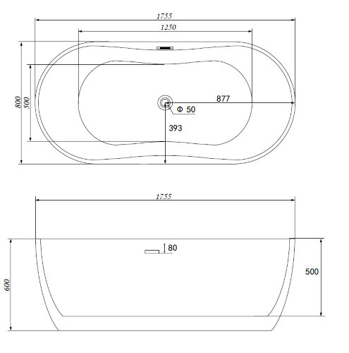 Акриловая ванна Gemy G9219 E