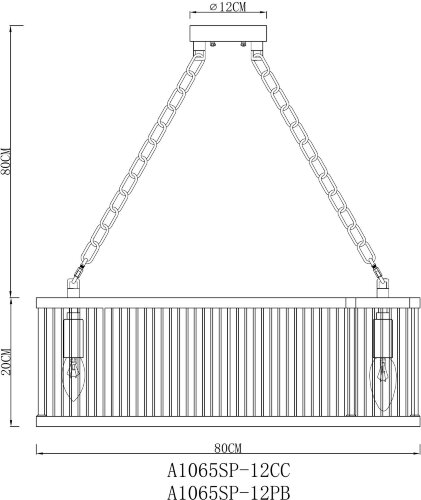 Подвесная люстра Arte Lamp A1065SP-12PB