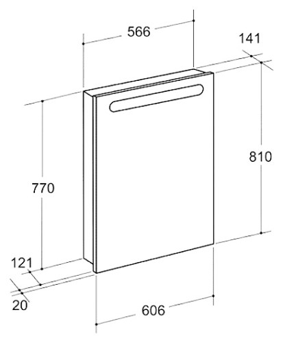 Зеркальный шкаф Roca Victoria Nord, 60 см, белый (ZRU9000030)