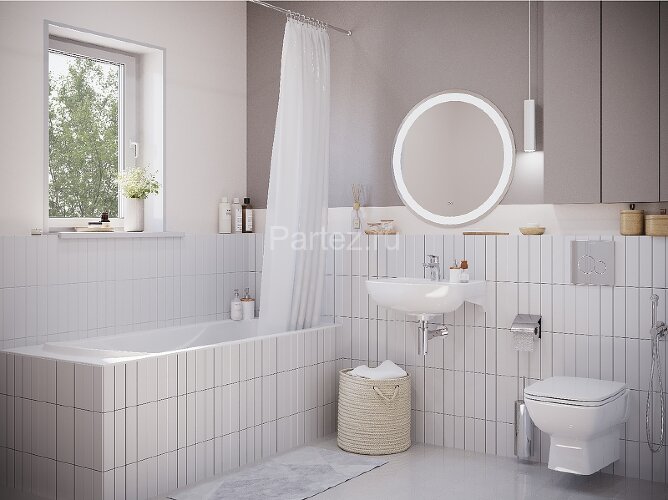 ПЭК унитаз с инсталляцией Santek Нео Rimless с сиденьем "Микролифт" и черной матовой клавишей смыва 