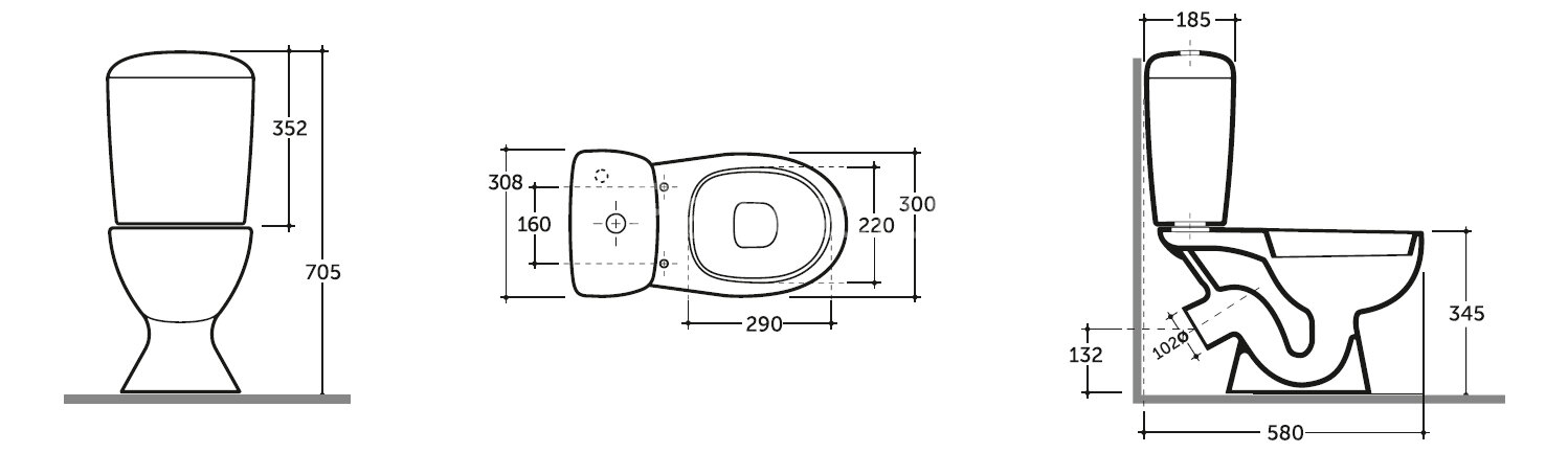 Унитаз-компакт КЕРАМИН Литл Alcadrain 300х580х710 мягкое сиденье, белый (CS00077200)