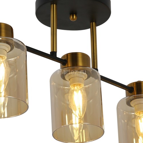 Потолочная люстра ILLUMICO IL6111-5COU-79 BK GD