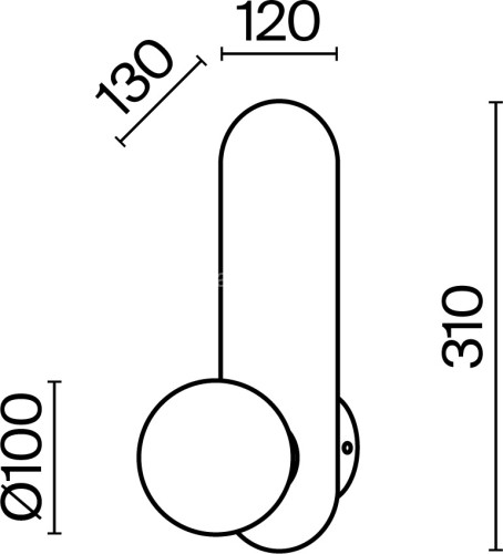 Бра Maytoni MOD419WL-01G