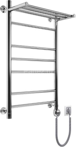 Полотенцесушитель электрический Маргроид Лесенка "Вид 10" 100х50 с полкой, подключение справа, хром