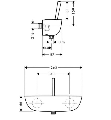 15672000 PuraVida Смеситель для душа, однорычажный, ВМ, ½’