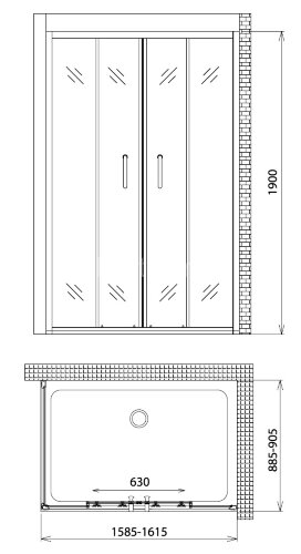 Душевой уголок Gemy Victoria S30192B-A90