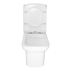 Унитаз-компакт Azario Alba 380х620х805 напольный, безободковый, в комплекте с арматурой GEBERIT, сид