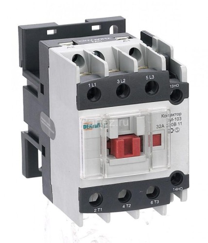 Контактор КМ-103 32А 220В AC3 1НО+1НЗ DEKraft 22123DEK
