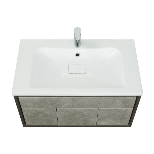 Тумба под раковину AQUATON Уэльс 80 NEW, подвесная, графит (1A267901WA6A0)