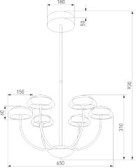 Потолочная люстра Eurosvet 50388 LED Черный