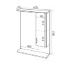 Зеркало-шкаф Loranto Стиль 60 правостороннее, 600х825х170, белый (CS00024457)
