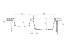 Мойка для кухни Aquaton Делия 78 DBL 2 чаши, песочный (1A723132DE220)