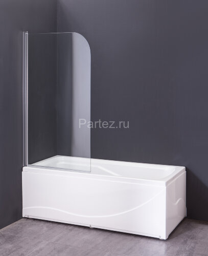 Шторка для ванны Loranto 65х120 цвет профиля хром (CS-F01 120*65)