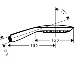 28557400 PuraVida Ручной душ PuraVida 150 3jet, ½’