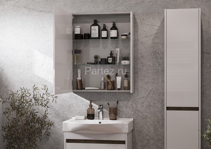 Зеркало-шкаф AQUATON Нортон 65 белое (1A249102NT010)