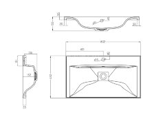 Раковина мебельная Aquaton Айрис 80 800х452х152 литьевой мрамор, белый (1A73263KAG010)