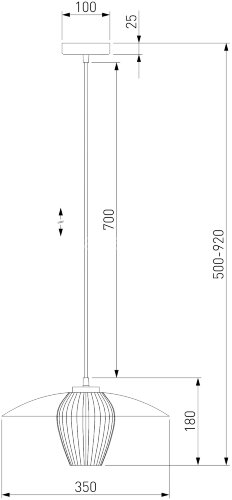 Подвесной светильник Eurosvet 50259/1 черный/дымчатый