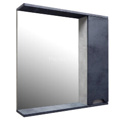 Зеркало-шкаф Loranto Florena 70 700х135х600 правый, темный бетон (CS00090037)