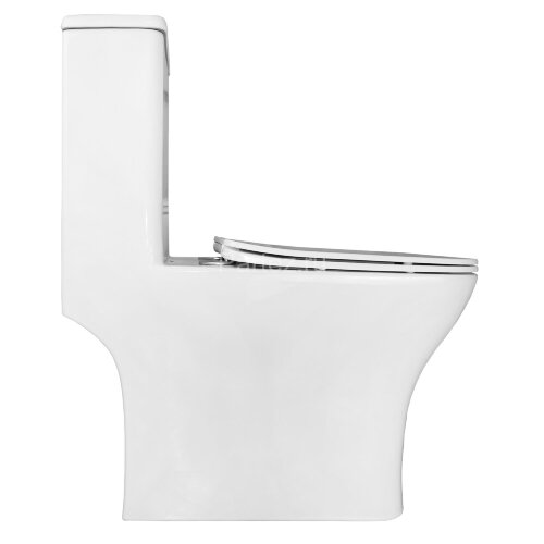 Унитаз моноблок с функцией биде Azario Lodi 350х665х750 напольный, безободковый, горизонтальный слив