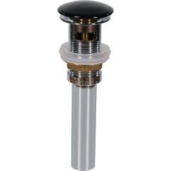 Донный клапан с переливом (черный) T201B