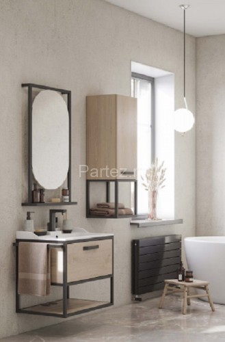 Тумба под раковину AQUATON Лофт Фабрик 65, дуб эндгрейн (1A242301LTDU0)