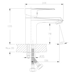Смеситель Rossinka RS28-11 для раковины