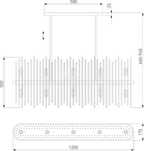 Подвесная люстра Bogate's 485/10