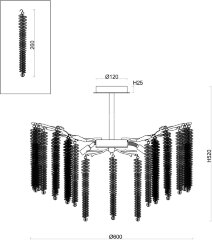 Потолочная люстра Freya FR1010CL-08G