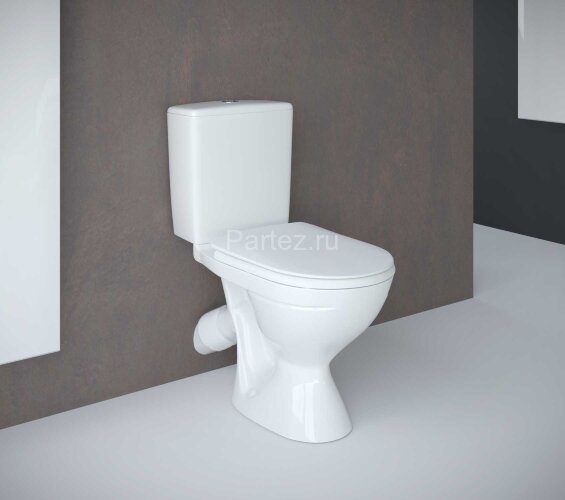 Унитаз-компакт КЕРАМИН Капри мягкое сиденье Инкоэр однорежимн белый с1 (CS00077198)