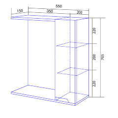 Зеркало-шкаф Loranto Палермо 550х150х700 правый, белый (CS00092513)